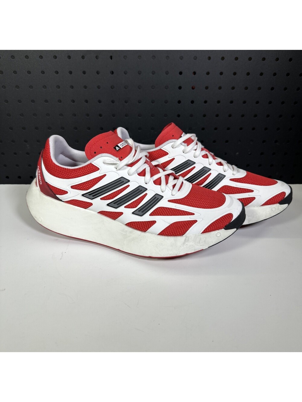 Size 12 - adidas Adizero Aruku White Pure Ruby Athletic Sneaker Shoes Men’s